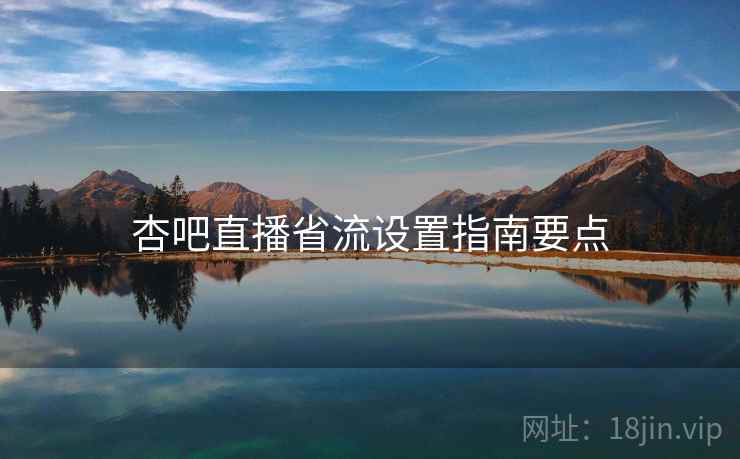 杏吧直播省流设置指南要点