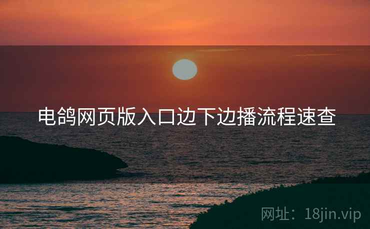 电鸽网页版入口边下边播流程速查