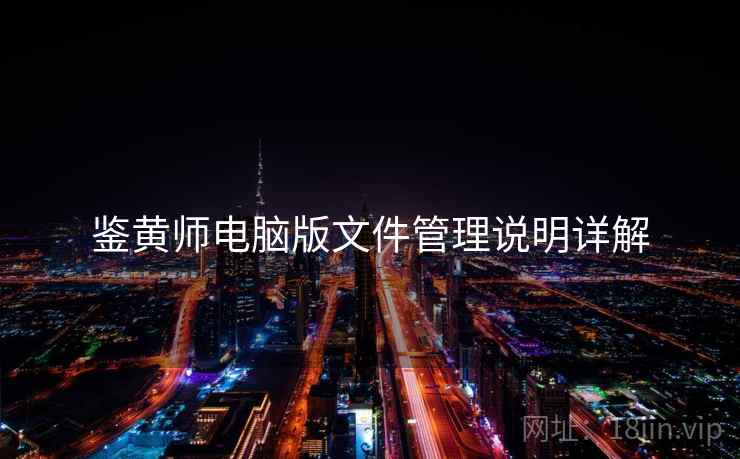 鉴黄师电脑版文件管理说明详解