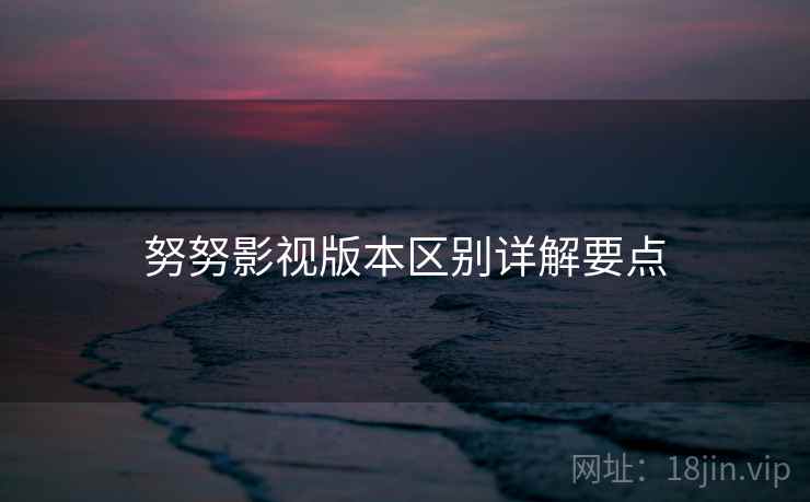 努努影视版本区别详解要点