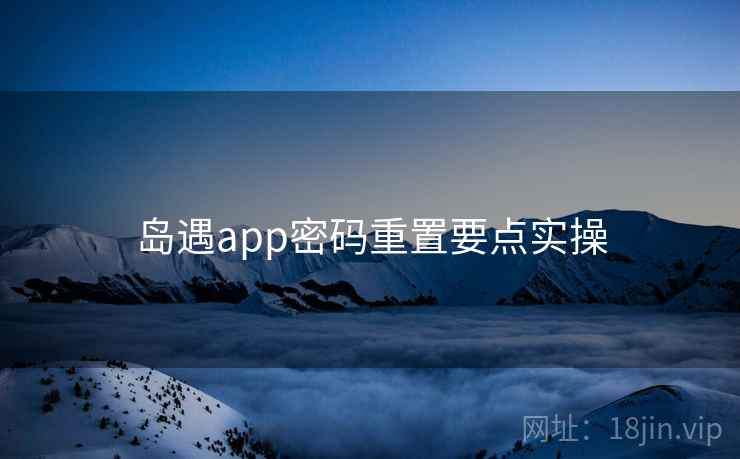 岛遇app密码重置要点实操