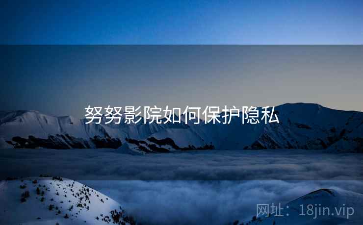 努努影院如何保护隐私
