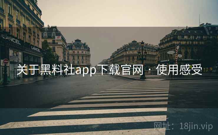 关于黑料社app下载官网 · 使用感受